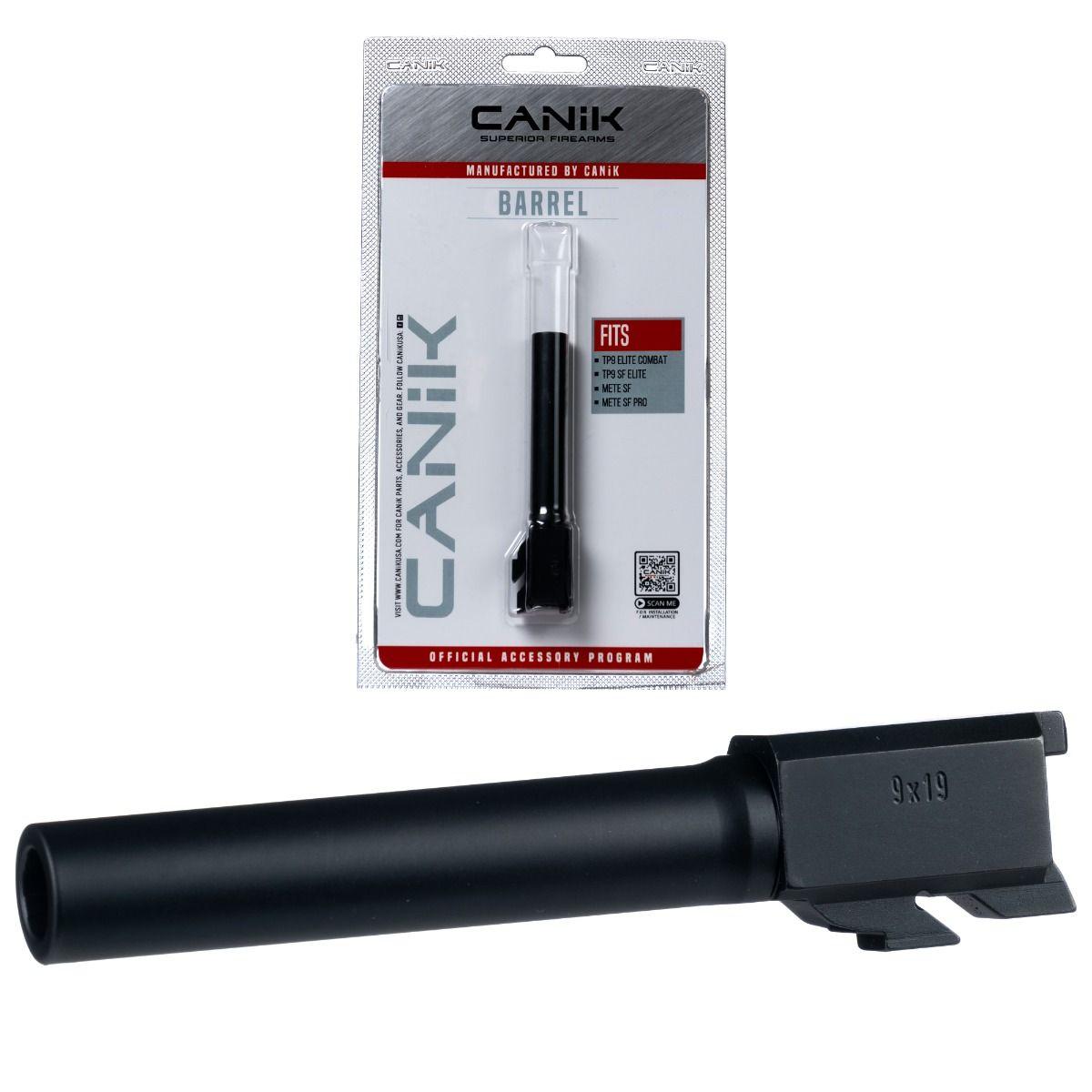 Canik Steel Drop-In Barrel 9mm for TP9 Elite and Mete SF Pistols Black