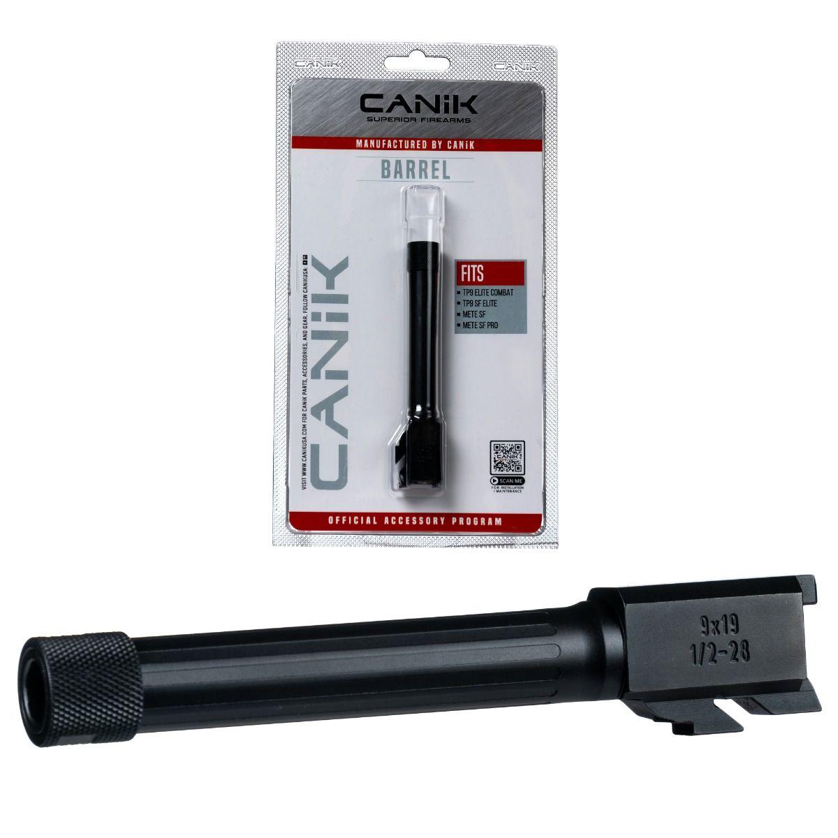Canik Steel CNC Match Grade Drop-In Barrel for Compatible 9mm Canik Pistols - Fluted, Black