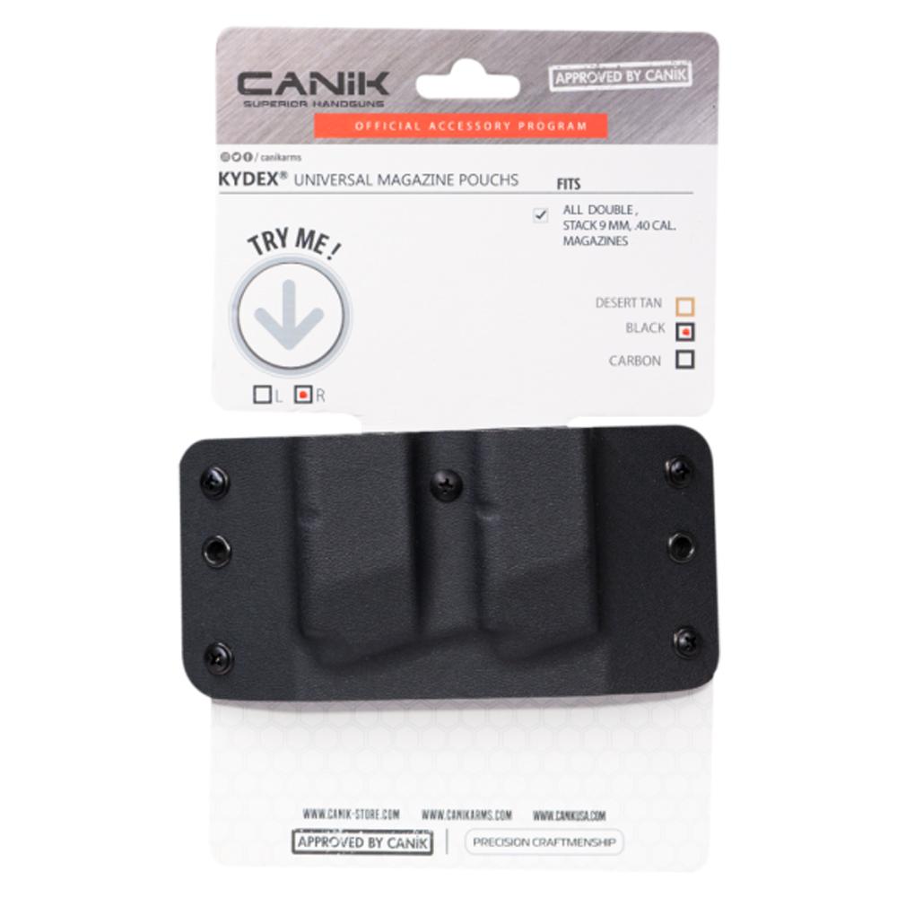 Canik Double Stack Magazine Carrier Black 9mm/.40 Cal Kydex