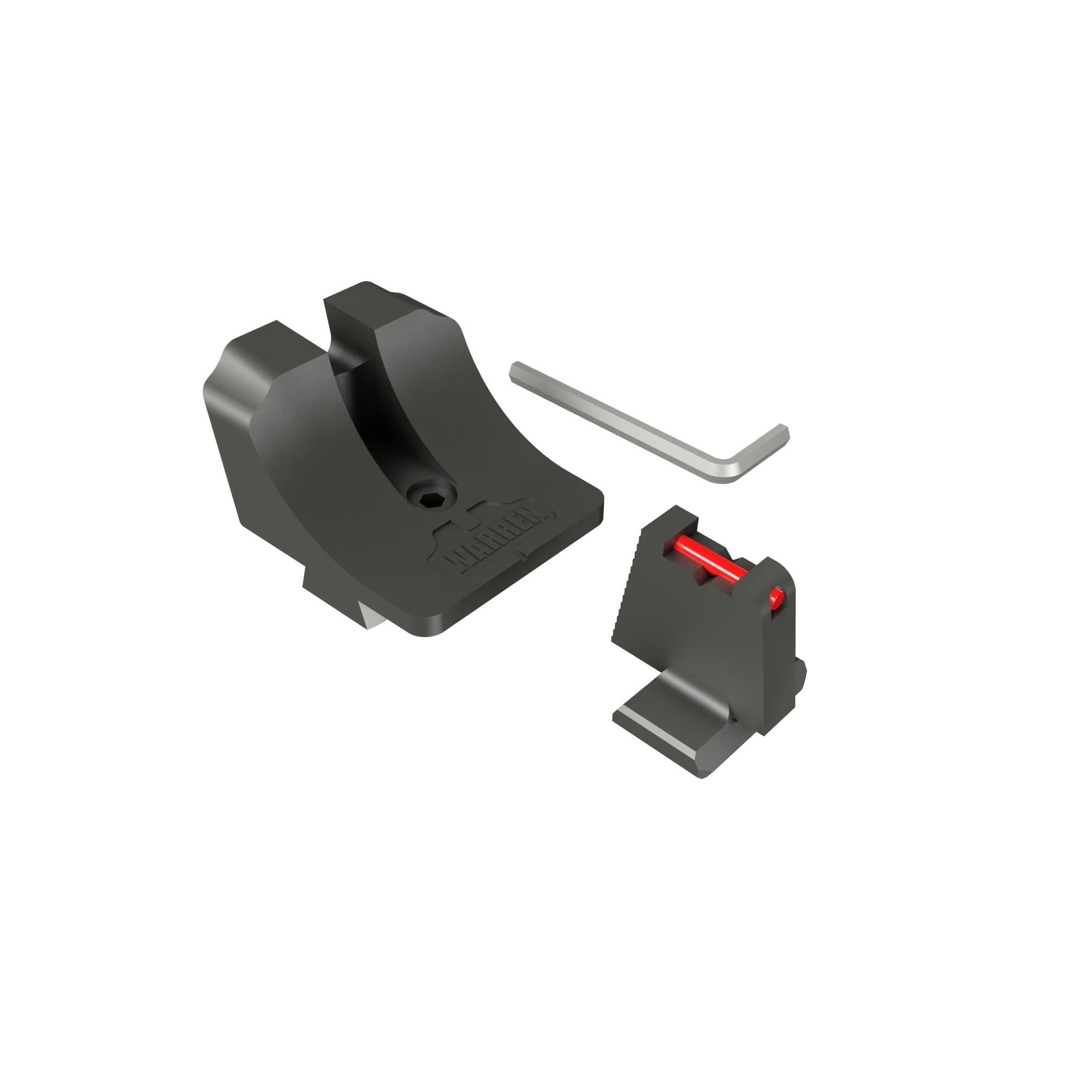 Warren Tactical Canik TP9 Suppressor Height Iron Sight Set - Fiber Optic Front Blacked Out Rear