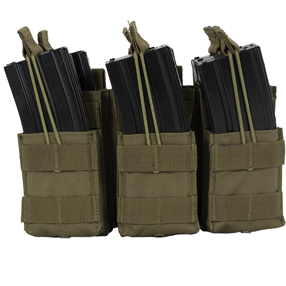 MKS Full Forge Gear 3-Magazine MOLLE Pouch Green