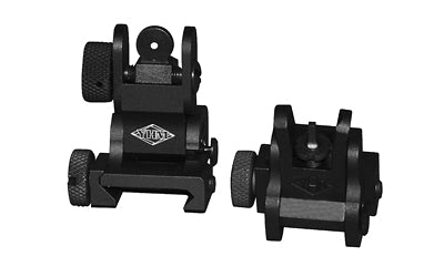 Yankee Hill Machine Flip Sight Set YHM-8027, Picatinny Rail Mount, Push-Button Release, Black Finish