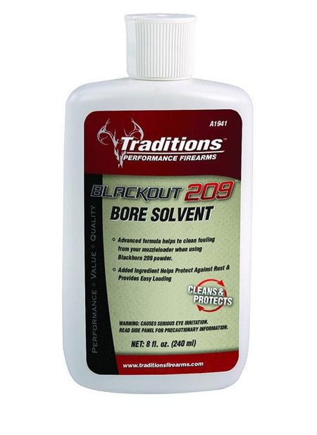 Traditions BlackOut 209 Bore Cleaning Solvent for Muzzleloaders 8 Ounce Bottle
