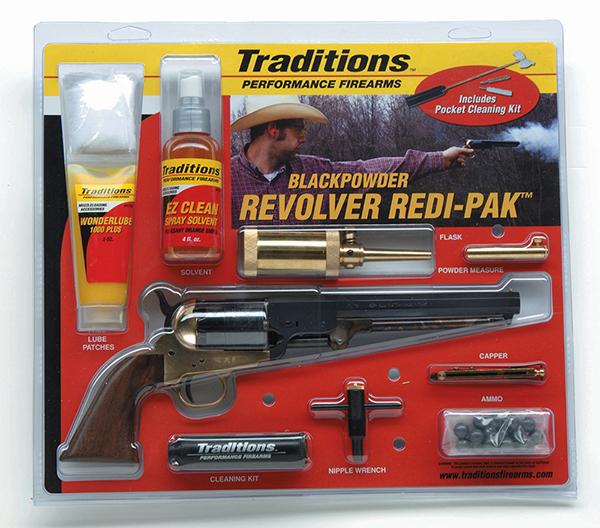 Traditions 1851 Navy .44 Cal Black Powder Revolver Redi-Pak 7.375" Blued Octagonal Barrel