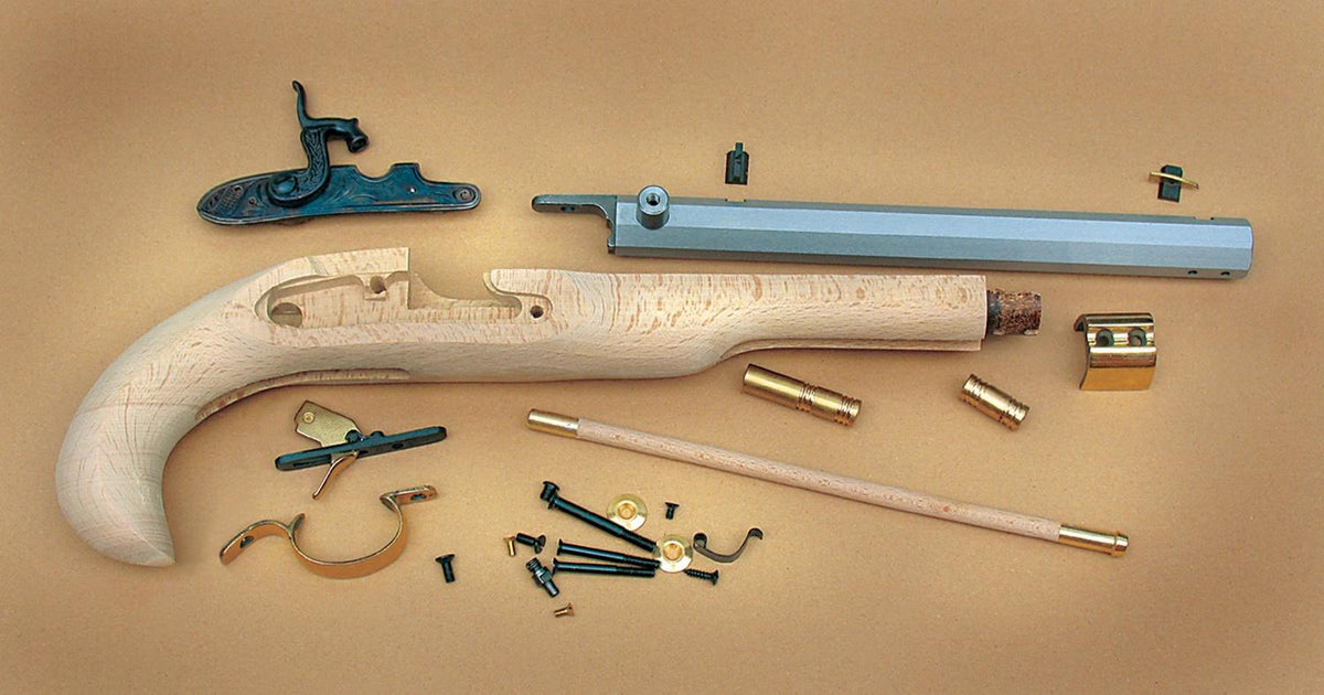 Traditions .50 Cal Kentucky Pistol Muzzleloader Build-It-Yourself Kit 10" White Barrel