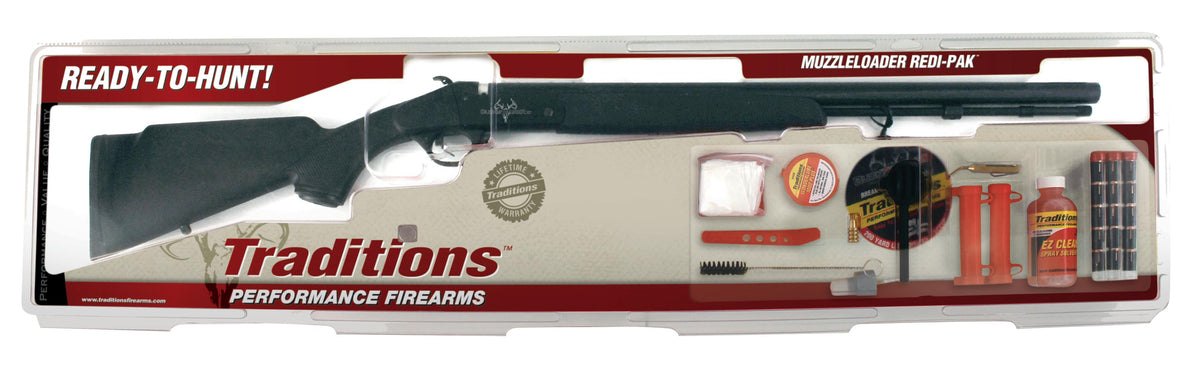 Traditions Redi-Pak Buckstalker XT .50 Cal Black Blued Muzzleloader Kit