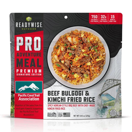 ReadyWise Outdoor Beef Bulgogi and Kimchi Fried Rice Trail Meal Single Pouch