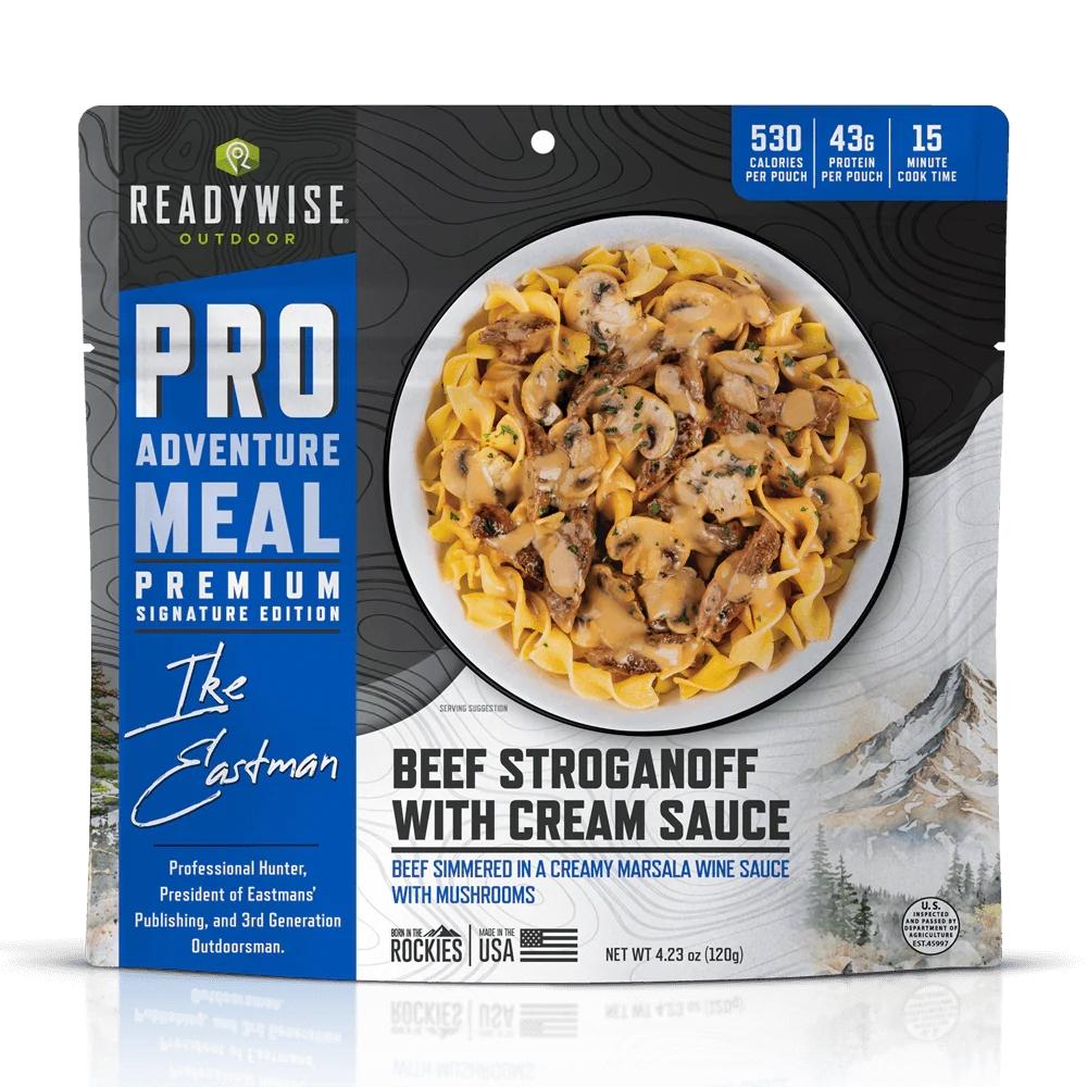 ReadyWise Outdoor Beef Stroganoff with Creamy Mushroom Sauce Single Pouch