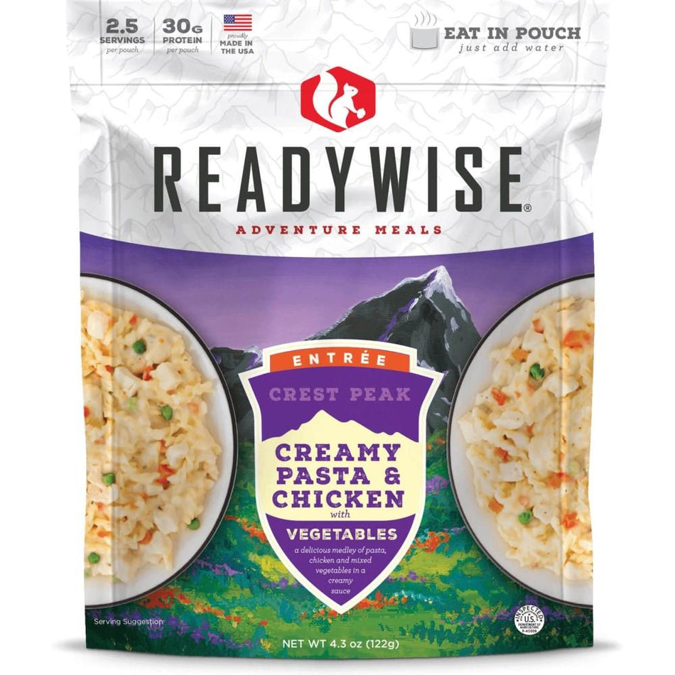 Readywise Crest Peak Creamy Pasta & Chicken Just-Add-Water Pouch 4.3 oz