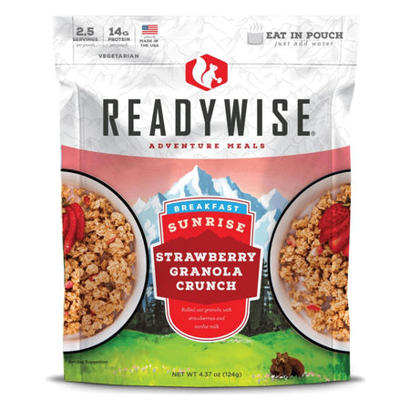 Readywise Sunrise Strawberry Granola Crunch 4.37 oz Resealable Pouch