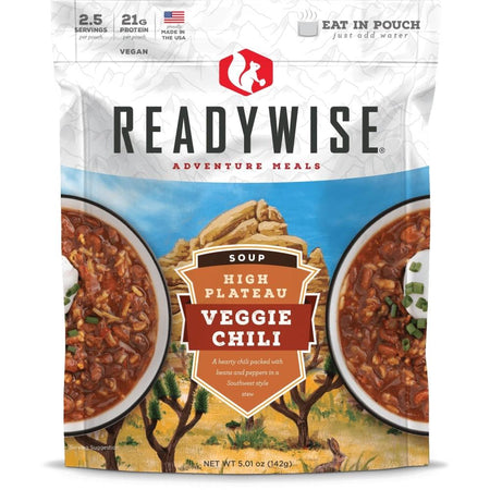 Readywise High Plateau Veggie Chili Soup 3-oz Just Add Water Resealable Pouch