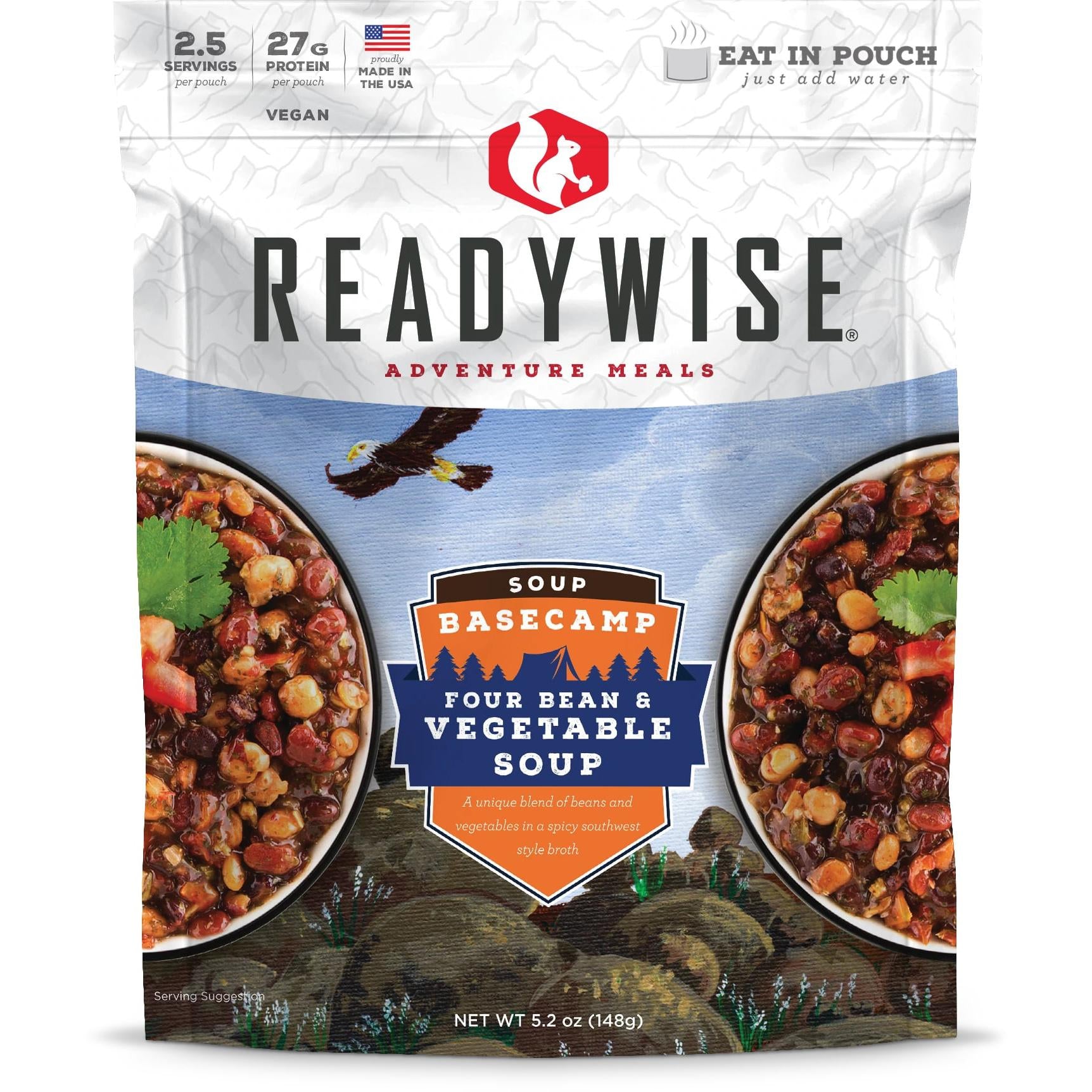 Readywise Basecamp Vegetable & Four Bean Soup Emergency Food Pouch 5.2oz