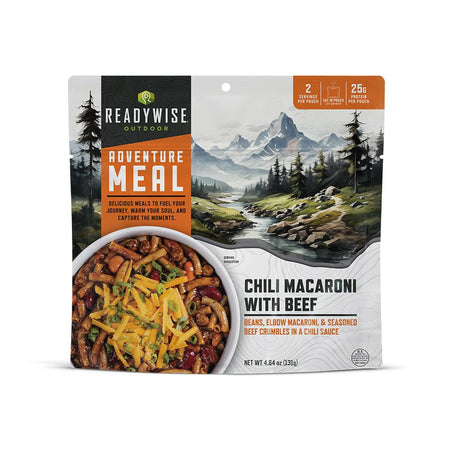 Readywise Chili Mac with Beef Lightweight Food Pouches 6-Count