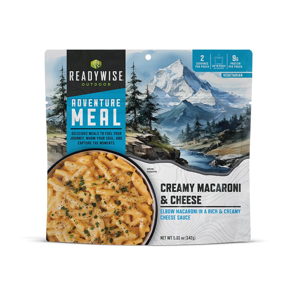 Readywise Mac & Cheese Lightweight Outdoor Meal Pouches 6-Pack