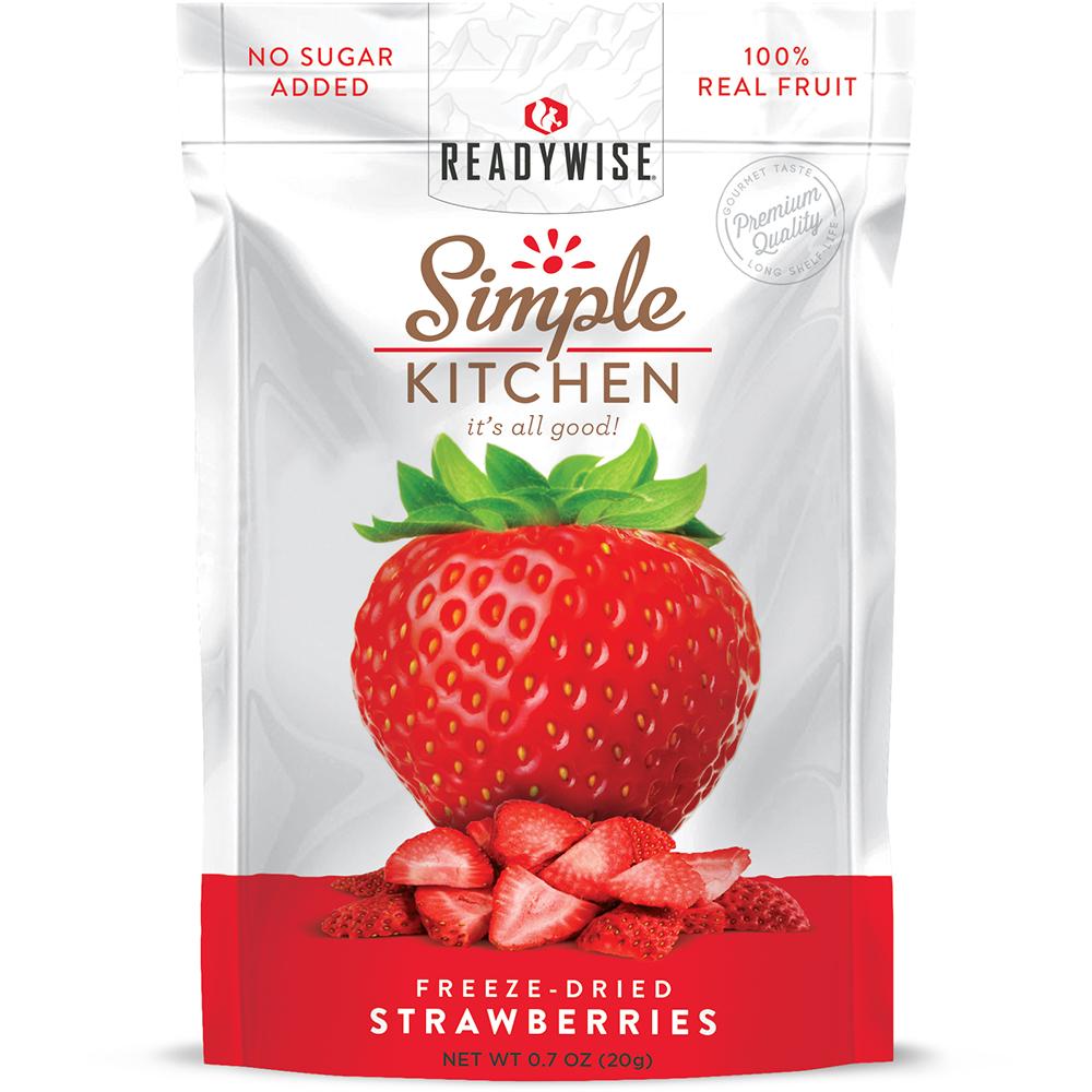 Readywise Simple Kitchen Dried Strawberries On-the-Go Snack