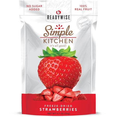 Readywise Simple Kitchen Dried Strawberries On-the-Go Snack