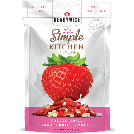 Readywise Simple Kitchen Strawberries and Yogurt Healthy Snack Pack