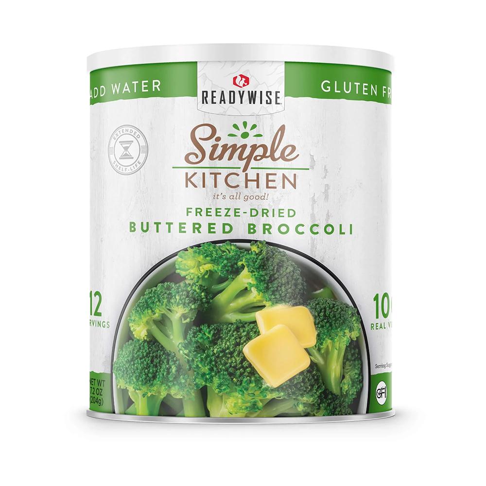 Readywise Simple Kitchen Freeze Dried Buttered Broccoli 20 Serving #10 Can
