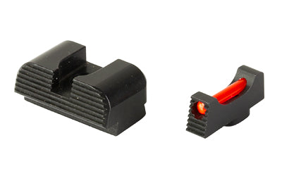 Zaffiri Precision HD.Sights Glock Fiber Optic Sight Set, Red Front Fiber Optic, Black Housing, Stainless Steel Front Screw