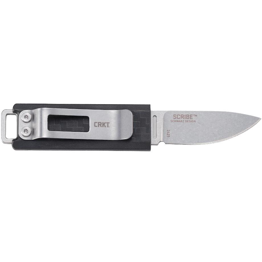 CRKT Scribe Everyday Carry Fixed Blade Knife with Drop Point Black Blade