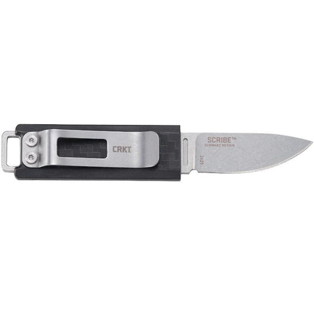 CRKT Scribe Everyday Carry Fixed Blade Knife with Drop Point Black Blade