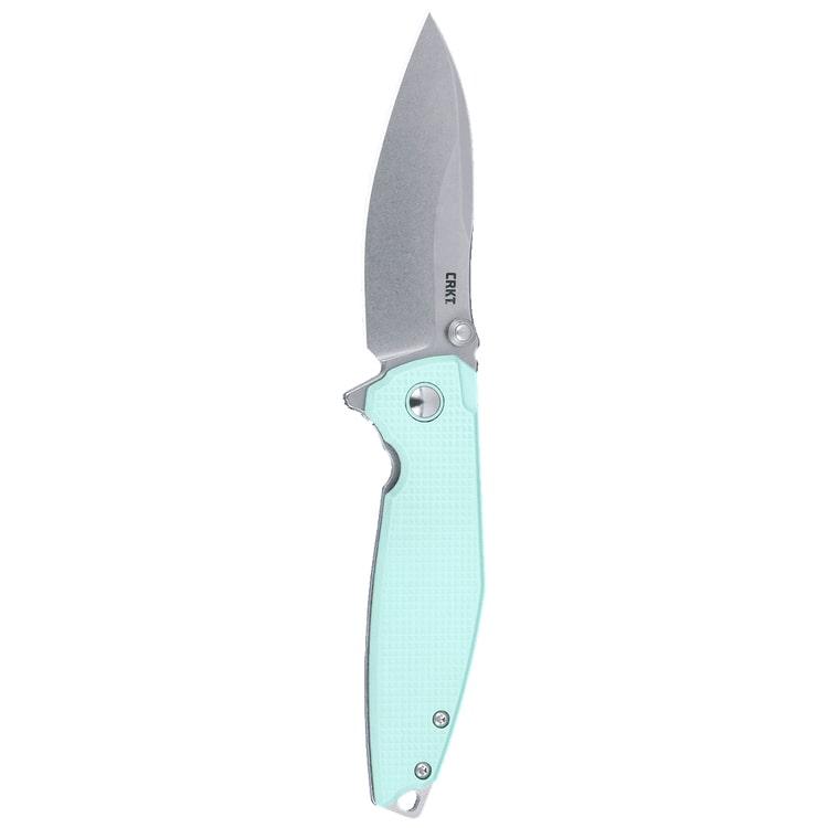 CRKT Ibis 3.1" Drop Point Folding Knife - Blue G10 Handle, IKBS Pivot