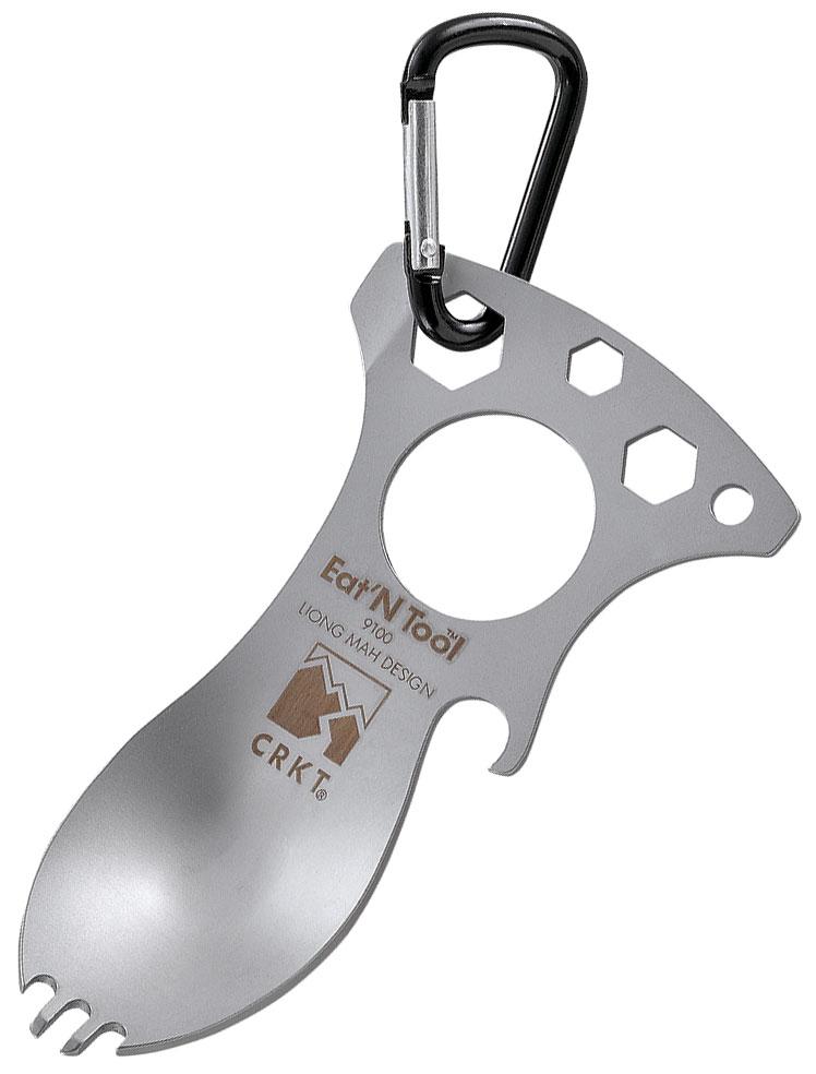CRKT Eat N Tool Multi-Function Outdoor Utensil - Spoon Fork Wrench Pry Tip Carabiner