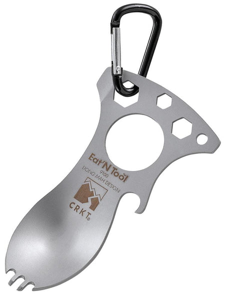 CRKT Eat N Tool Multi-Function Outdoor Utensil - Spoon Fork Wrench Pry Tip Carabiner
