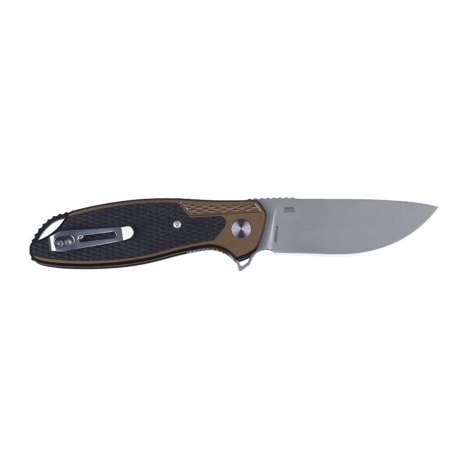 CRKT Jake Ken Onion Folding Knife Drop Point 3.3 Inch Black and Bronze