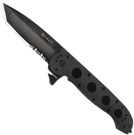 CRKT M16-14ZLEK Tanto Flipper Knife with 3.75 Inch Black Serrated Edge