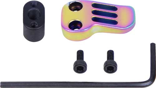 Guntec AR15 Extended Mag Catch Paddle Release PVD Rainbow Finish
