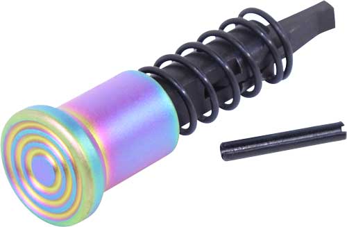 Guntec AR15 Forward Assist Assembly with Rainbow PVD Finish