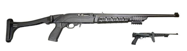 Ruger 10/22 Folding Tactical Stock Black Injection Molded Polymer Picatinny Forend