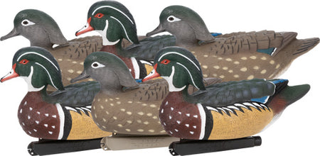 Zink 6-Pack Wood Duck Floating Decoys