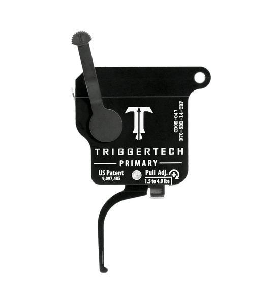TriggerTech Remington 700 Primary Flat Trigger Drop-In Single Stage Black Finish