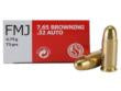 Sellier and Bellot Handgun .32 ACP 73 Gr FMJ