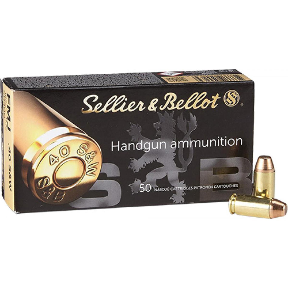 Sellier and Bellot .40 S&W Handgun 180 grain Full Metal Jacket ammunition