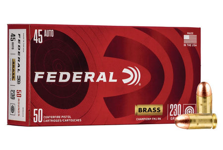 Federal .45 ACP/Auto Champion Training 230 grain Full Metal Jacket ammunition