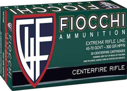 Fiocchi Field Dynamics Hollow Point Flat Nose 300 Grain .45-70 Government 1900 fps 762344712192