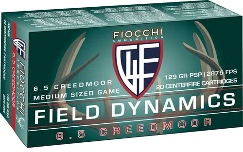 Fiocchi Field Dynamics Pointed Soft Point 129 Grain 6.5mm Creedmoor 2820 fps 762344712123