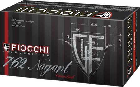 Fiocchi 7.62x38mmR Nagant Heritage 97 grain Full Metal Jacket ammunition