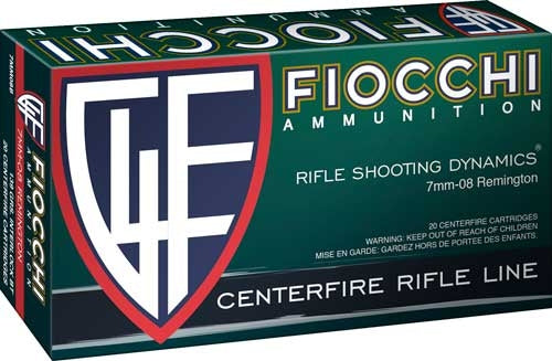 Fiocchi 7mm-08 Remington Field Dynamics 139 grain Pointed Soft Point ammunition