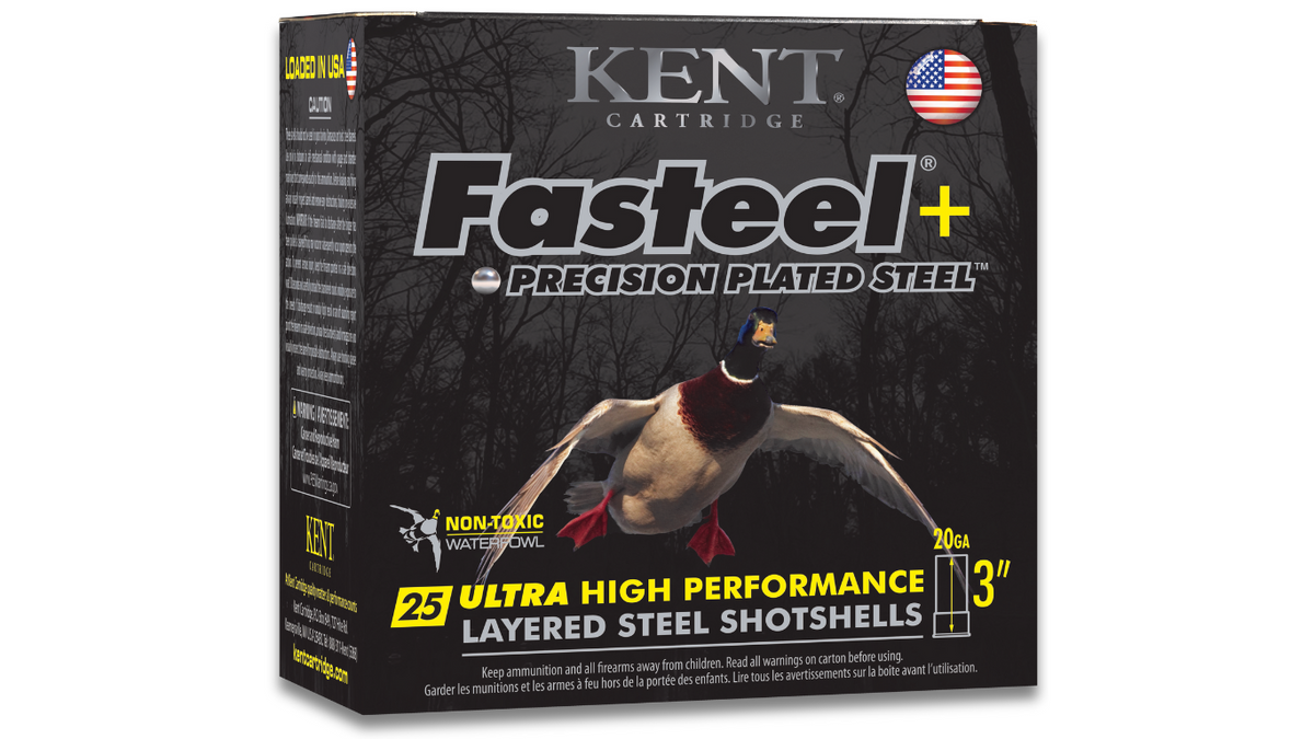 Kent Cartridge 20 Gauge K203FSP282X4 Fasteel + Waterfowl 3" 1oz 2x4 Shot