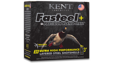 Kent Cartridge 20 Gauge K203FSP282X4 Fasteel + Waterfowl 3" 1oz 2x4 Shot