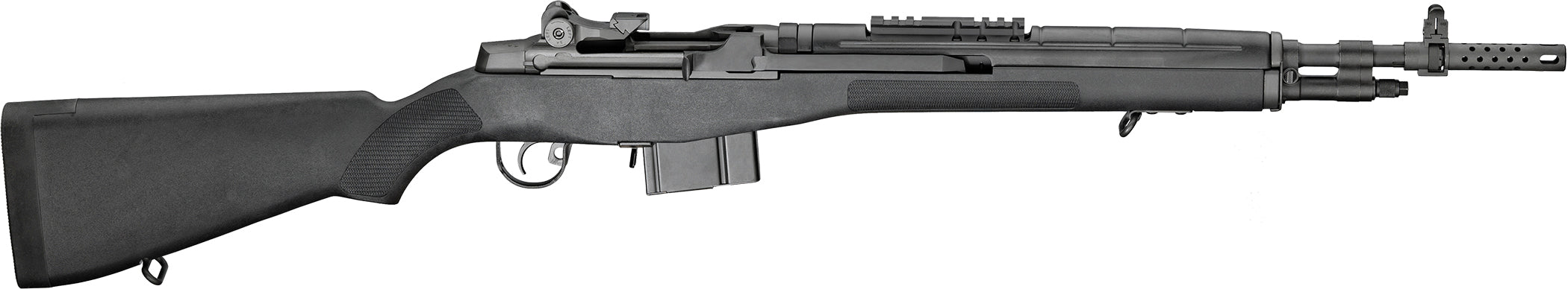 Springfield Armory AA9126 M1A Scout Squad 308 Win/7.62x51mm 10+1 18" Black Parkerized Carbon Steel Barrel w/Muzzle Brake, Black Parkerized Picatinny Rail Steel Receiver, Fixed Black Synthetic Stock