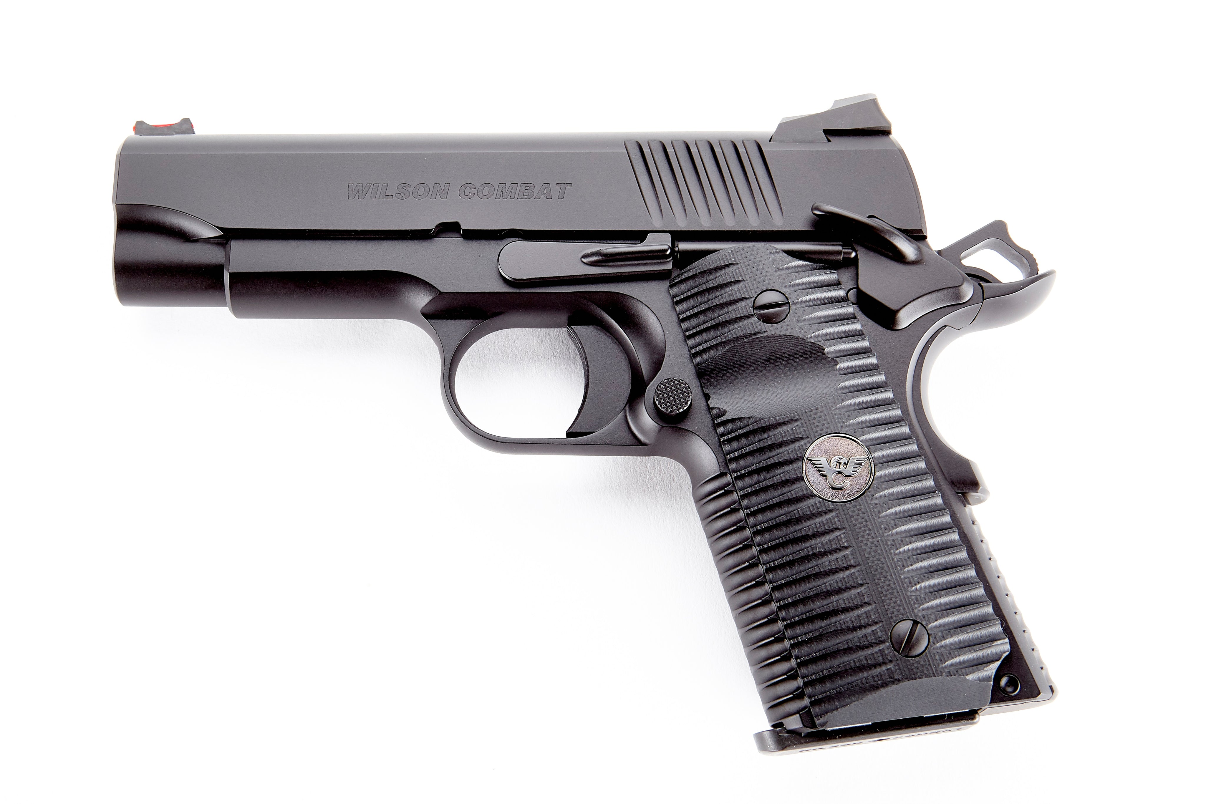 Wilson Combat ACPCP45 ACP Compact SAO 45 ACP 4" 7+1 Black Armor-Tuff Carbon Steel Black G10 Eagle Claw Grip