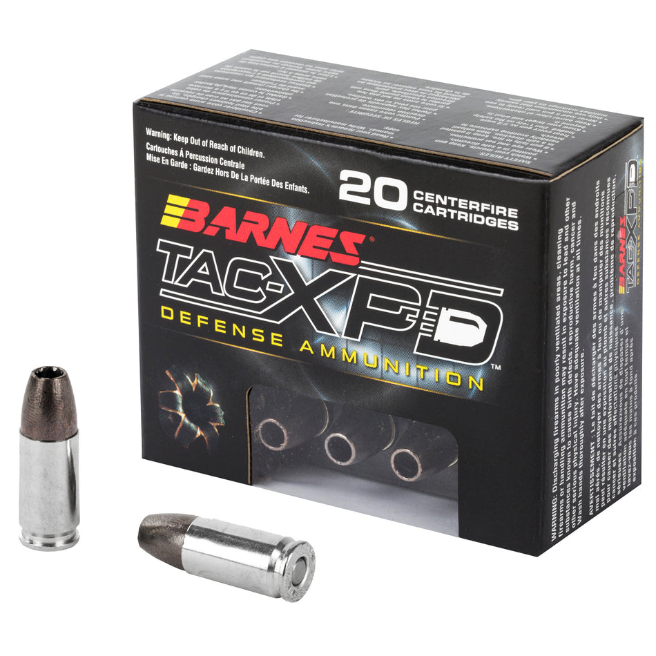 Barnes TAC-XPD® DEFENSE HANDGUN +P TAC-XP 115 Grain 9mm Luger/Parabellum 1125 fps 716876135110