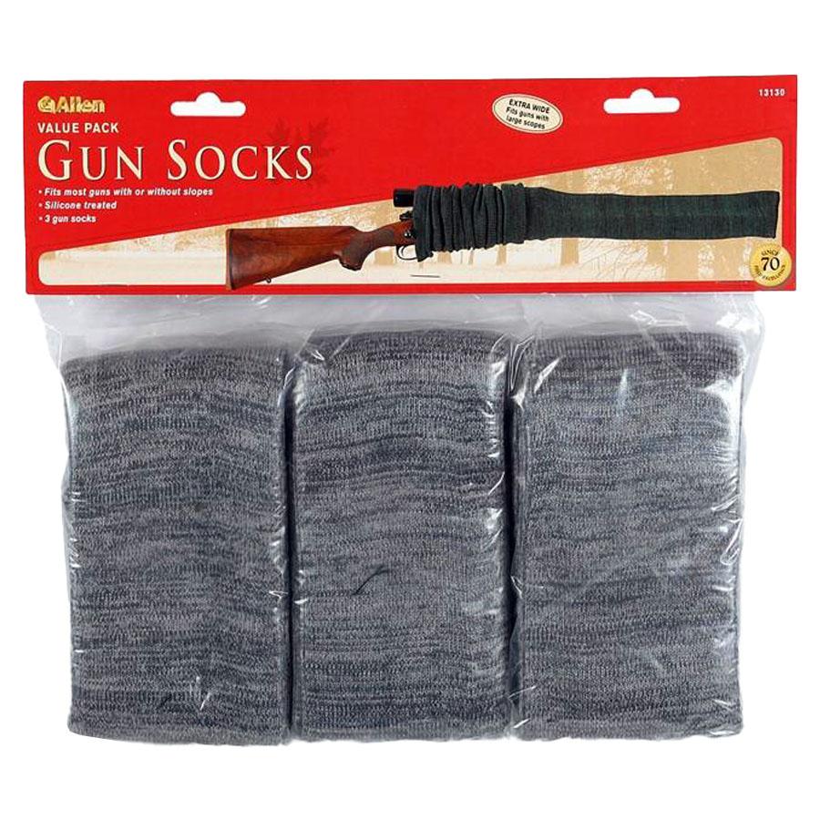 Allen Knit Gun Sock for Scoped Shotguns 52 Inch Grey 3 Pack