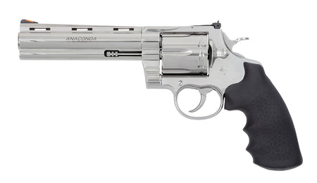 Colt Mfg ANACONDASP6RTS45C Anaconda 45 Colt (Long Colt) 6rd Shot 6" Stainless Vent Rib Barrel, Cylinder & Frame, Black Grip
