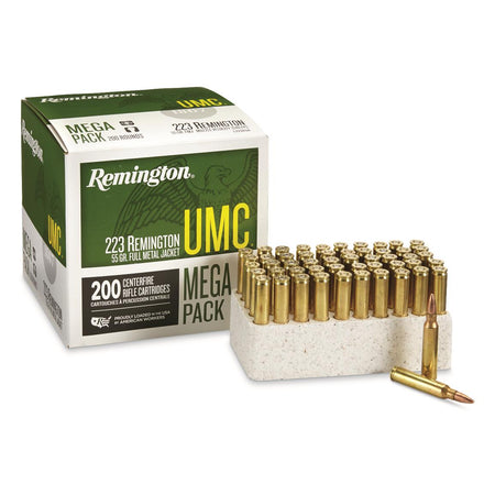 Remington UMC Mega Pack Full Metal Jacket 55 Grain .223 Remington 3240 fps 047700398105